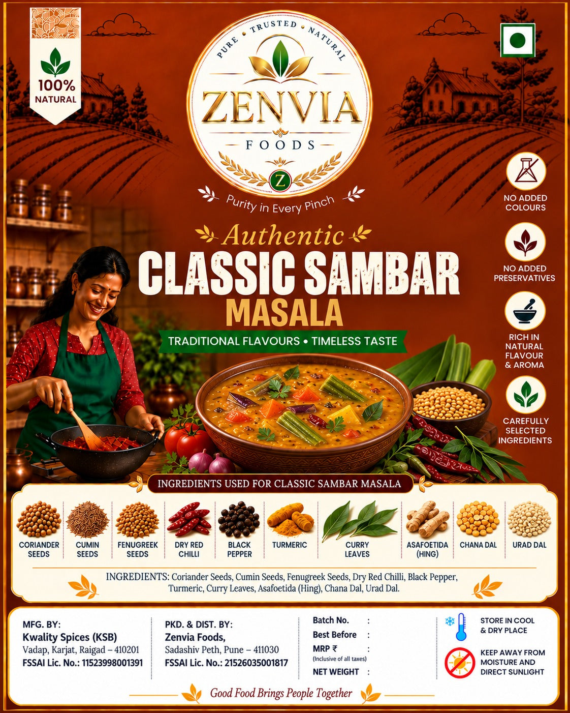 Zenvia Classic Sambar Masala